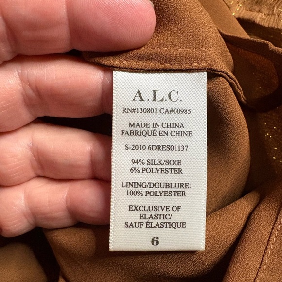 EUC A.L.C.- Silvie Smocked Mini Dress. Size 6 - Picture 8 of 11